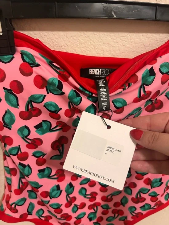 NWT Anthropologie Beach Riot Amber One-Piece Swimsuit Cherry Print - Picture 7 of 8